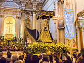 Crowds gather to honor the image of Oaxaca's patron, Fiesta de la Virgen de la Soledad, Basilica of Our Lady of Solitude, Oaxaca, Mexico, North America