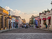 Evening street scene, Oaxaca, Mexico, North America