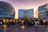 Christmas Market, The Scoop and City Hall, South Bank, London, England, United Kingdom, Europe