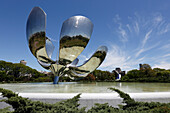 Floralis Generica sculpture by Eduardo Catalano, Plaza de las Naciones Unidas, Avenida Figueroa Alcorta, Buenos Aires, Argentina, South America