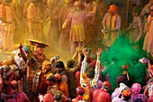 Asia, India, Nandgaon Celebration of holi festival