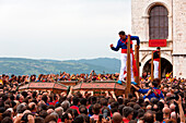Europe, Italy, Perugia district, Gubbio, Race of the Candles