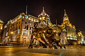 China, Shanghai, The Bund, The Financial Bund Bull, Sculptor Arturo Di Modica