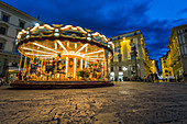 The historical carousel in Piazza della Repubblica, Florence, Tuscany, Italy