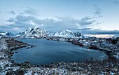 Reine , Lofoten islands, Norway beautiful view of Reine at sunrise