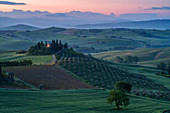 Europe, Italy, Orcia Valley at dawn, province of Siena, Tuscany