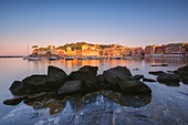 Europe, Italy, sunrise in bay of silence, Sestri Levante, Liguria