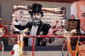 Murals portraying Giuseppe Verdi in Milan, milan, lombardy, italy