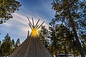 Sami Tent, Lapland, Iceland.