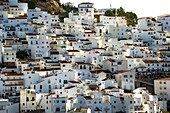 White houses of the village Casares, White Towns of Andalusia, Sierra Bermeja, Málaga province, Spain.