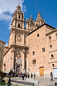 Salamanca, La Clerecia college and church, XVIIth to XVIIIth centuries, baroque, Jesuit, and Casa de las Conchas Palace, XVIth century, Salamanca, UNESCO World Heritage, Castilla y Leon, Spain.