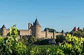 Medieval fortified city of Carcassonne, Languedoc-Roussillon, France
