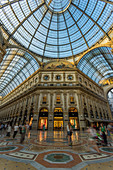 Milan, Lombardy, Italy, Classic view of Gallery Vittorio Emanuele II