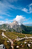 View of Gran Sasso in a day of summer, Abruzzo, Italy