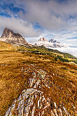 Last Day of summer at Giau pass, Cortina d'Ampezzo, Belluno district, Veneto, Italy, Europe