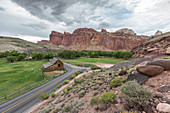 The old barn at Fruita ghost town, Teasdale, Capitol Reef National Park, Wayne County, Utah, USA