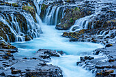The blue Bruarfoss waterfall, Brekkusk?gur, Iceland