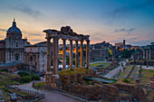 Rome, Lazio, Italy, Imperial fora at sunrise
