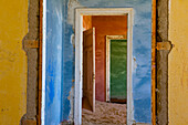 Kolmanskop, Southern Namibia, Africa, Old abandoned mining town's houses with sand