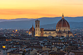 Florence-Tuscany, Italy Cathedral Santa Maria del Fiore at sunset