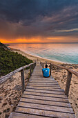 Europe, Italy, Piri Piri Beach at dawn, Salento, Apulia