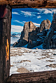Dolomites, Pale di San Martino from the Volpi al Mulaz hutte, Trentino Alto Adige, Italy