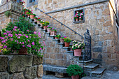 Civita di Bagnoregio, Viterbo, Lazio, Italy, Europe, A typical house entrance