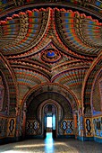 Palace of Sammezzano, Florence, Italy, The beautiful decor of the rooms inside the wonderful Tuscan palace
