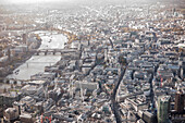 Aerial view of city, London, England, UK