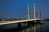 France, South-Western France, Bordeaux, lift bridge Chaban Delmas on the Garonne river