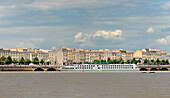 'France, South-Western France, Bordeaux, river cruise liner ''Cyrano de Bergerac'' on the Garonne river'