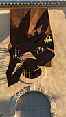 France, South-Eastern France, French Riviera, Marseille, iron sculpture on the military courtyard of the Fort St Jean