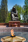 Uzbekistan, Tashkent, Independence Square , The mourning Mother and the Eternal Flame.