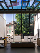 France, Arles, Van Gogh Foundation, the multicoloured glass by Raphael Hefti