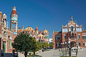 Spain, Catalonia, Barcelona, Sant Pau Hospital (St. Paul), Unesco site, Domenech i Montaner Architect.