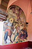 Mexico, State of Guanajuato, San Miguel de Allende, Frescoes by David Alfaro Siqueiros, Cultural Center El Nicromante, fromer convent refectory
