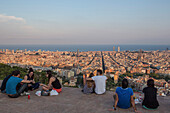 Spain, Catalonia, Barcelona, Panorama from Carmelo Mountain