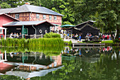 Restaurant Brückenhaus am Schaalsee, Biosphärenreservat Schaalsee, Westmecklenburg, Mecklenburgische Seenplatte, Mecklenburgische Seen, Stintenburg, Mecklenburg-Vorpommern, Deutschland, Europa