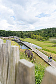 Archäologisches Freilichtmuseum, Groß Raden, Westmecklenburg, Mecklenburgische Seenplatte, Mecklenburgische Seen, Kobrow, Mecklenburg-Vorpommern, Deutschland, Europa