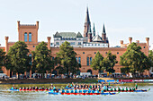 dragon boat festival, summer, Mecklenburg lakes, Mecklenburg lake district, Schwerin, Mecklenburg-West Pomerania, Germany, Europe