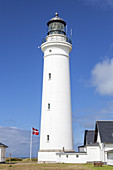 Leuchtturm und Leuchtturmwärterhaus von Hirtshals, Nordjütland, Jütland, Dänemark, Skandinavien, Nordeuropa, Europa