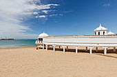Antiguo balneario de la Palma, Playa de la Caleta, beach, Cadiz, Costa de la Luz, Atlantic Ocean, Cadiz, Andalucia, Spain, Europe