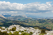Landscape near El Torcal, El Torcal de Antequera, nature park, karst landscape, erosion, near Antequera, Malaga province, Andalucia, Spain