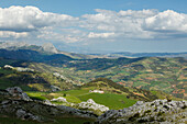 Landscape near El Torcal, El Torcal de Antequera, nature park, karst landscape, erosion, near Antequera, Malaga province, Andalucia, Spain
