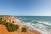 Cala Tio Juan Medina, bay and beach, Calas de Roche, near Conil, Costa de la Luz, Atlantic Ocean, Cadiz province, Andalusia, Spain, Europe