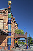 Hundertwasserbahnhof in der Hansestadt Uelzen, Niedersachsen, Norddeutschland, Deutschland, Europa