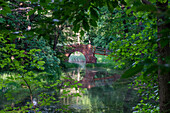bridge ruin in landscape park Georgium, Dessau-Roßlau, Saxony-Anhalt, Germany, Europe