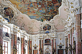 Kaisersaal des Benediktinerklosters Ottobeuren, Unterallgäu, Allgäu, Schwaben, Bayern, Deutschland