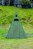 Triangle Shape Of Toilet Built On A Simple Campsite
