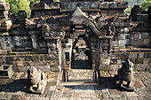 Interior Of Borobudur Temple In Yogyakarta, Java Island, Indonesia